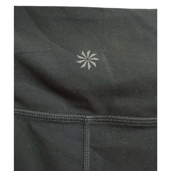 Athleta Leggings Women's Medium Black Mid-Rise Mesh Detail - Picture 5 of 9